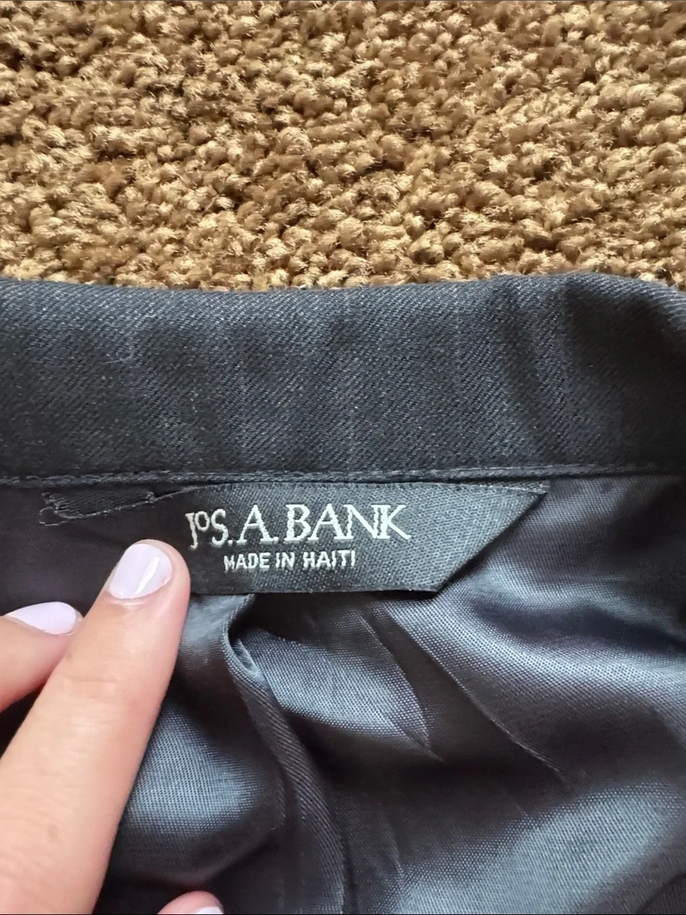 Jos. A. Bank Navy Two-Button Pinstripe Suit Jacket